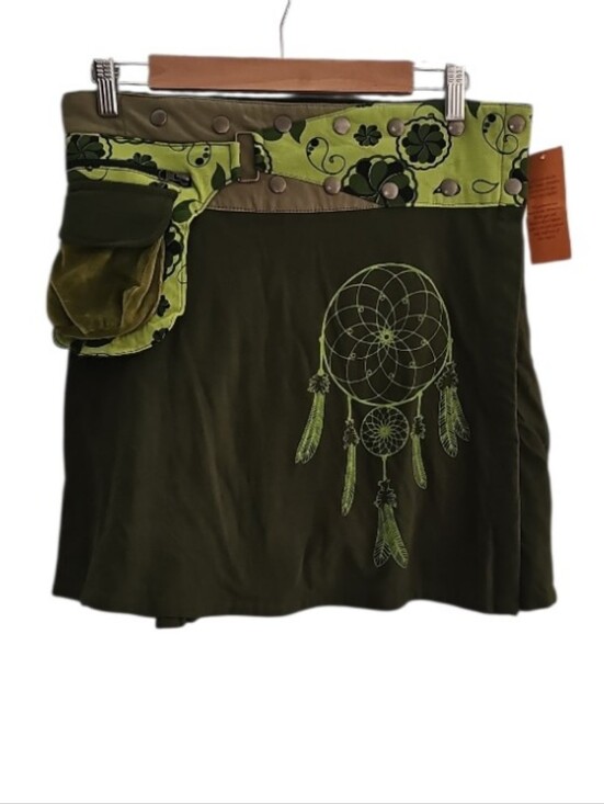 Kathmandu Imports Dresses & Skirts - Kathmandu Imports Handmade Nepal Festival Mini Skirt Dreamcatcher Utility Pouch